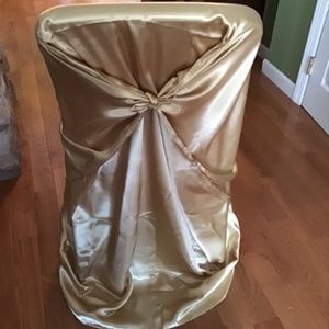 Gold Satin Chair Covers